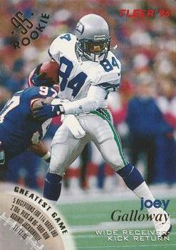 Joey Galloway Seattle Seahawks 1996 Fleer NFL #130